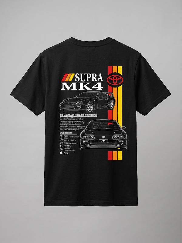 # تیشرت طرح Toyota Supra MK4 | JDM Legend  **THE LEGEND OF JDM**  تیشرت **طرح Toyota Supra MK4** برای عاشقان خودروهای ژاپنی، تیونینگ، ریسینگ و فرهنگ **JDM** طراحی شده است.  **Toyota Supra MK4** یا **A80 Supra** یکی از افسانه‌ای‌ترین خودروهای اسپرت ژاپنی است؛ خودرویی که با موتور مشهور **2JZ-GTE**، قابلیت تیونینگ بالا و حضور پررنگ در فرهنگ خودرو، بازی‌های ویدیویی و سینما به یکی از نمادهای دنیای JDM تبدیل شده است.  این تیشرت انتخابی خاص برای کسانی است که به **Supra، JDM، Tuning و Automotive Culture** علاقه دارند.  ## 🏁 Toyota Supra MK4؛ یک افسانه ژاپنی  نسل چهارم Supra که با کد **A80** شناخته می‌شود، یکی از مهم‌ترین خودروهای اسپرت تاریخ تویوتاست.  موتور **2JZ-GTE** در نسخه توربوشارژ، شاسی مناسب برای تیونینگ و پتانسیل بالای افزایش قدرت باعث شد Supra MK4 به یکی از محبوب‌ترین خودروها میان تیونرها و علاقه‌مندان به Performance Cars تبدیل شود.  اما شهرت Supra فقط به مشخصات فنی آن محدود نمی‌شود؛ **طراحی ماندگار و حضور پررنگ در فرهنگ عامه** نیز نقش مهمی در تبدیل آن به یک نماد جهانی داشته است.  ## 🇯🇵 برای عاشقان JDM و Tuning  اگر به خودروهای ژاپنی و دنیای تیونینگ علاقه دارید، تیشرت **Toyota Supra MK4** می‌تواند یک انتخاب جذاب برای استایل شما باشد.  مناسب برای:  * طرفداران **Toyota Supra** * عاشقان **Supra MK4 / A80** * علاقه‌مندان به **JDM** * طرفداران موتور **2JZ** * ماشین‌بازها و Car Enthusiasts * علاقه‌مندان به Tuning * طرفداران Racing و Motorsport * دوستداران خودروهای ژاپنی  ## 🔥 2JZ؛ قلبی که افسانه شد  یکی از مهم‌ترین دلایل شهرت Supra MK4، موتور **2JZ-GTE** است.  این موتور شش سیلندر خطی توربوشارژ به دلیل ساختار قدرتمند و قابلیت بالای تیونینگ، در میان علاقه‌مندان به خودرو به یک نام افسانه‌ای تبدیل شده است.  به همین دلیل، Supra MK4 برای بسیاری از ماشین‌بازها تنها یک خودروی اسپرت نیست؛ بلکه **نمادی از پتانسیل، تیونینگ و مهندسی ژاپنی** است.  ## 🎬 از خیابان تا فرهنگ عامه  Supra MK4 یکی از خودروهایی است که حضورش در فرهنگ عامه تأثیر زیادی بر محبوبیت جهانی آن داشته است.  از فیلم‌ها و بازی‌های ویدیویی گرفته تا دنیای تیونینگ و مسابقات خیابانی، این خودرو برای نسل‌های مختلف ماشین‌بازها به یک نماد تبدیل شده است.  همین ترکیب **JDM + Tuning + Performance** باعث شده Supra MK4 حتی سال‌ها پس از پایان تولید، همچنان یکی از محبوب‌ترین خودروهای ژاپنی باشد.  ## 👕 جنس و کیفیت تیشرت  برای تولید این محصول از **پارچه نخ پنبه خالص** استفاده شده است؛ پارچه‌ای نرم، راحت و مناسب استفاده روزمره.  جنس پنبه‌ای محصول باعث می‌شود تیشرت برای استفاده طولانی‌مدت حس راحتی مناسبی داشته باشد و بتوانید آن را با استایل‌های:  * **JDM** * **Racing** * **Streetwear** * **Casual**  ترکیب کنید.  ## 🎨 چاپ طرح Toyota Supra MK4  طرح **Toyota Supra MK4** با دقت روی پارچه اجرا شده تا جزئیات گرافیکی و شخصیت اسپرت خودرو به خوبی دیده شود.  برای حفظ کیفیت چاپ و افزایش دوام آن، توصیه می‌شود تیشرت را با **آب سرد و طبق اصول صحیح شستشو** بشویید و از روش‌های نامناسب شستشو که می‌تواند به چاپ آسیب بزند، خودداری کنید.  ## ⚡ برای کسانی که افسانه‌های JDM را می‌شناسند  بعضی خودروها با گذشت زمان قدیمی نمی‌شوند؛ بلکه ارزش فرهنگی بیشتری پیدا می‌کنند.  **Toyota Supra MK4** یکی از همین خودروهاست.  تیشرت طرح Supra MK4 برای کسانی طراحی شده که به **JDM، تیونینگ، موتورهای قدرتمند و تاریخ خودروهای ژاپنی** علاقه دارند و می‌خواهند این علاقه را در استایل روزمره خود نشان دهند.  **یک افسانه ژاپنی برای نسل‌های عاشق سرعت.**  ## 📏 سایزبندی  تیشرت طرح **Toyota Supra MK4** در سایزهای استاندارد زیر ارائه می‌شود:  * **L** * **XL** * **XXL**  برای انتخاب دقیق سایز، قبل از ثبت سفارش حتماً **جدول سایزبندی** را بررسی کنید.  ## 🎨 رنگ‌بندی  این محصول در رنگ‌های موجود در صفحه محصول قابل سفارش است.  هنگام ثبت سفارش، **رنگ و سایز موردنظر** خود را انتخاب کنید.  ## 📦 ارسال رایگان به سراسر ایران  **ارسال این محصول به تمام نقاط ایران رایگان است.**  ## 🛒 چرا تیشرت طرح Toyota Supra MK4؟  * طراحی با الهام از **Toyota Supra MK4** * مناسب برای طرفداران **JDM** * انتخابی جذاب برای علاقه‌مندان به **2JZ و Tuning** * مناسب ماشین‌بازها و علاقه‌مندان به خودروهای ژاپنی * پارچه **نخ پنبه خالص** * چاپ با اجرای دقیق * مناسب استایل JDM، Racing، Streetwear و Casual * سایزبندی **L / XL / XXL** * مناسب استفاده روزمره * ارسال رایگان به سراسر ایران  ---  ### مشخصات محصول  | ویژگی          | مشخصات                                           | | -------------- | ------------------------------------------------ | | **نام محصول**  | تیشرت طرح Toyota Supra MK4                       | | **دسته‌بندی**  | خودرو و موتوراسپرت                               | | **جنس**        | نخ پنبه خالص                                     | | **سایز**       | L / XL / XXL                                     | | **سبک**        | JDM / Tuning / Racing                            | | **مناسب برای** | علاقه‌مندان به Toyota Supra MK4 و خودروهای ژاپنی | | **ارسال**      | رایگان به سراسر ایران                            |  ---  ### کلمات کلیدی مرتبط  تیشرت Toyota Supra MK4، تیشرت تویوتا سوپرا MK4، تیشرت Supra MK4، تیشرت Supra، تیشرت A80 Supra، تیشرت Toyota Supra، تیشرت تویوتا سوپرا، تیشرت 2JZ، تیشرت 2JZ-GTE، تیشرت JDM، تیشرت ماشین ژاپنی، تیشرت تیونینگ، تیشرت Tuning، تیشرت Racing، تیشرت Motorsport، تیشرت Automotive، تیشرت ماشین‌بازها، تیشرت طرح ماشین، لباس Toyota Supra، تیشرت سوپرا JDM