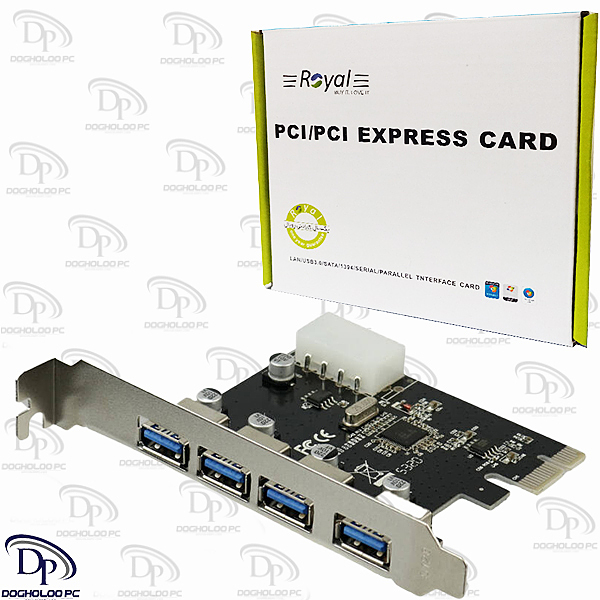 کارت PCI-E به USB3.0 چهار پورت رویال (Royal) مدل RP-304