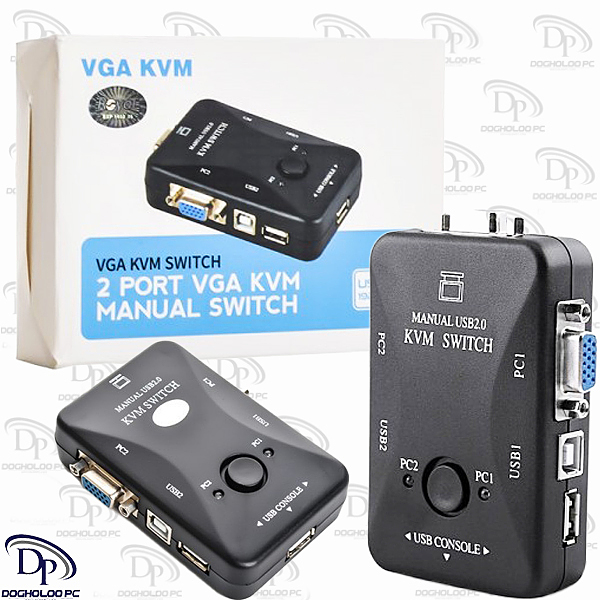 سوئیچ KVM دو پورت USB دستی 