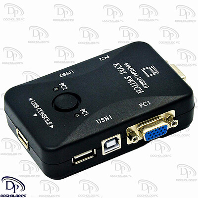 سوئیچ KVM دو پورت USB دستی 