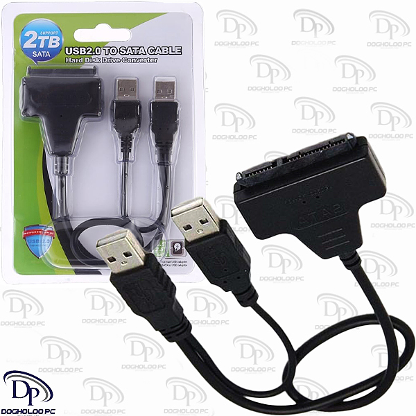 تبدیل SATA به USB 2.0 با ورودی آدابتور