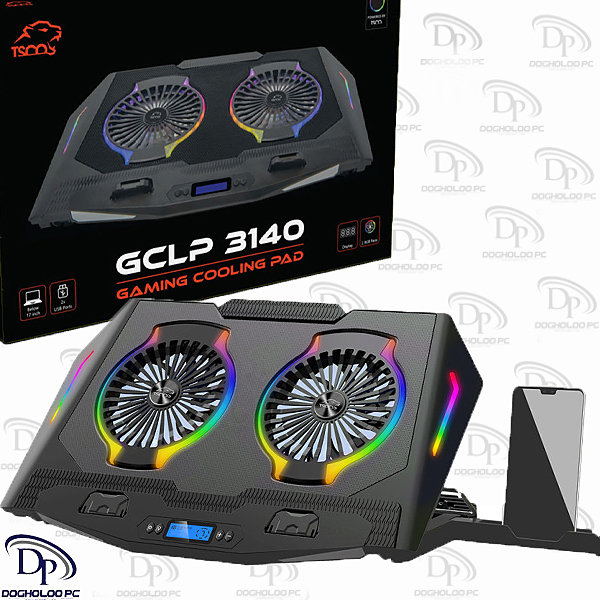 پایه خنک کننده لپ تاپ تسکو مدل GCLP 3140 با نور پردازی RGB