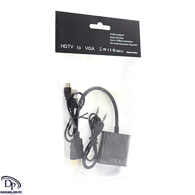 تبدیل HDMI به VGA با کابل صدا وبرق