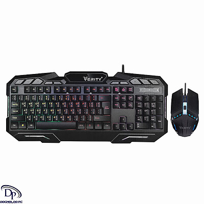 کیبورد و ماوس گیمینگ با سیم وریتی مدل V-KB6126GCW ا Verity V-KB6126GCW Gaming Keyboard and Mouse