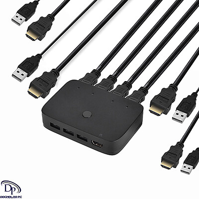 HD 4port KVM  رویال باکابل