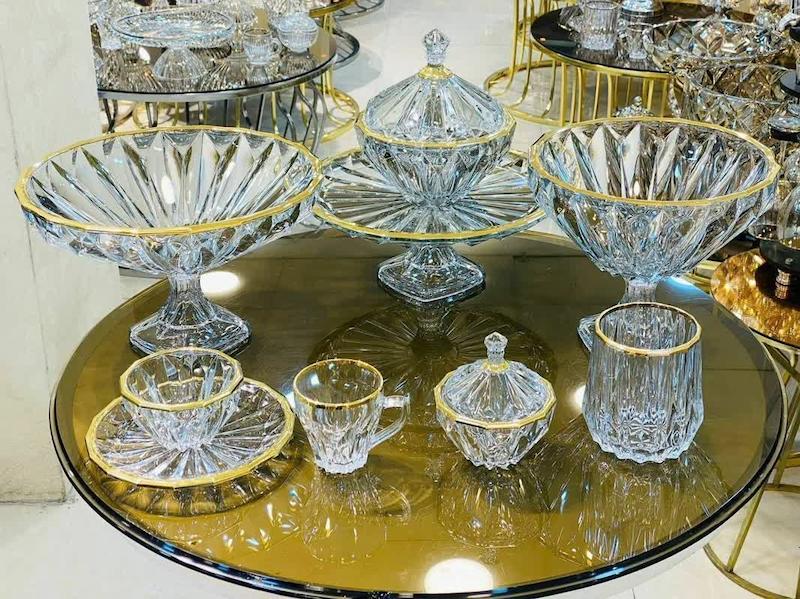 سرویس ۲۵ پارچه مدنا لب طلا   