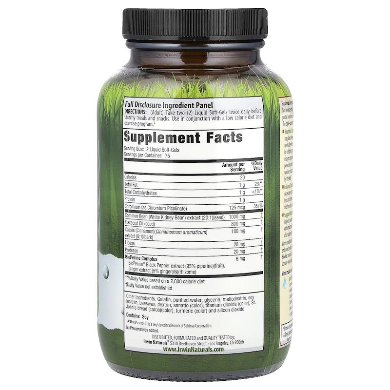 Irwin Naturals, 3-in-1 Carb Blocker, Maximum Strength, 150 Liquid Soft-Gels