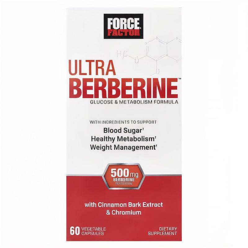 Force Factor, Ultra Berberine, Glucose & Metabolism Formula, 500 mg, 60 Vegetable Capsules