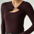 بلوز کات اوت یقه حلقه ایی 
