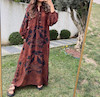 پیراهن مانترا قهوه ایی 