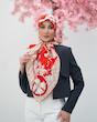 روسری ابریشم ژاکارد سایا
