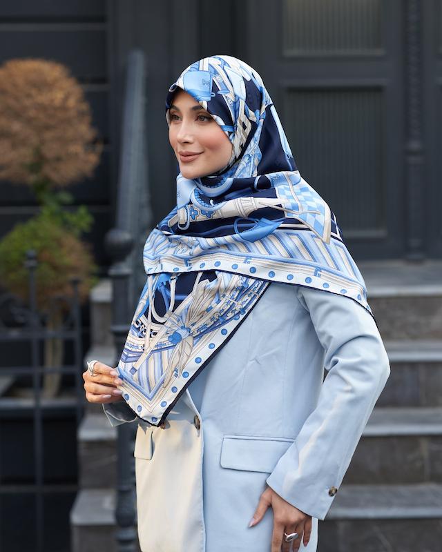 روسری ابریشم ژاکارد سایا