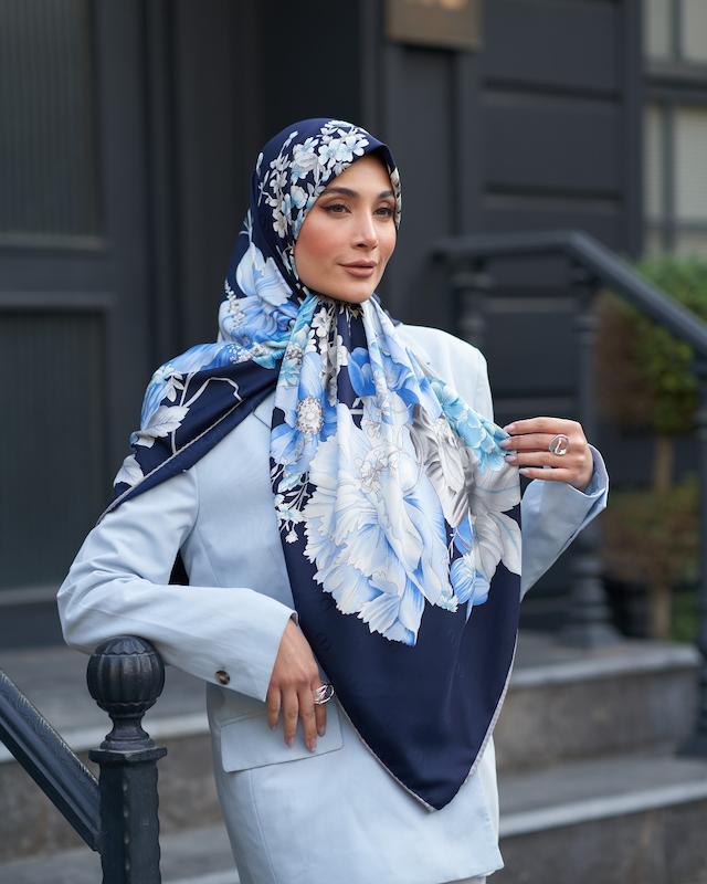 روسری ابریشم ژاکارد لکسا