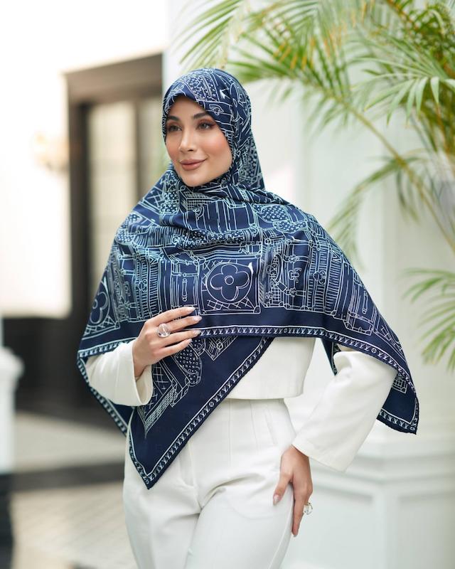 روسری ابریشم ژاکارد ال وی