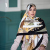 روسری ابریشم ژاکارد نازلی