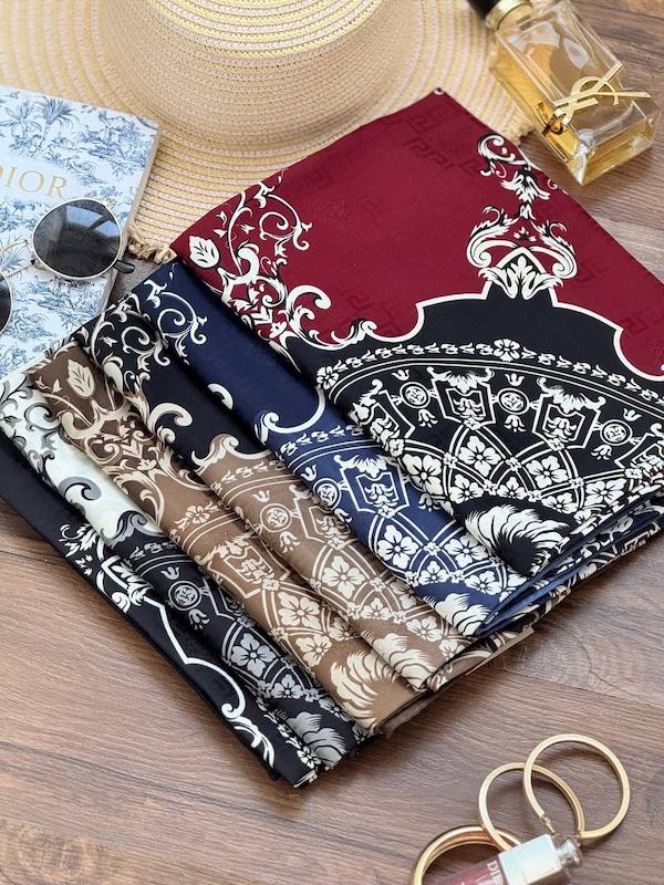 روسری ابریشم ژاکارد ستایش