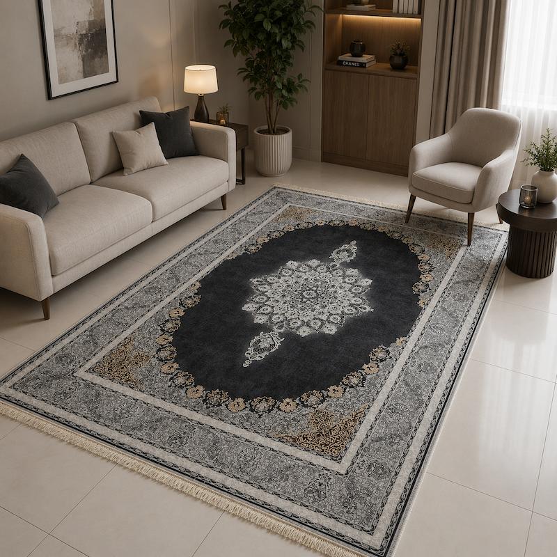 فرشینه طرح ابریشم ۳ متری ۱۲۰×۱۸۰