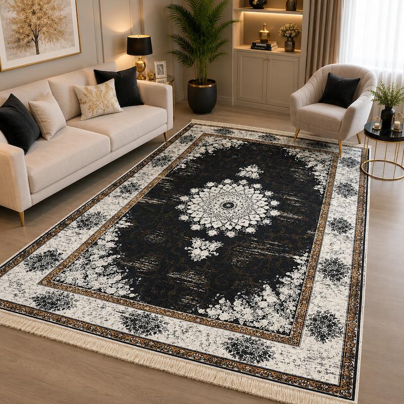 فرشینه طرح ابریشم ترک ۶ متری ۱۸۰×۲۸۰