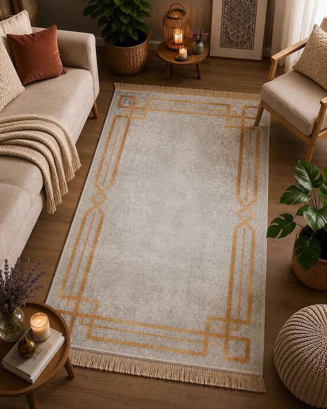 پادری مستطیل طرح ابریشم ترک ۵۰×۸۰