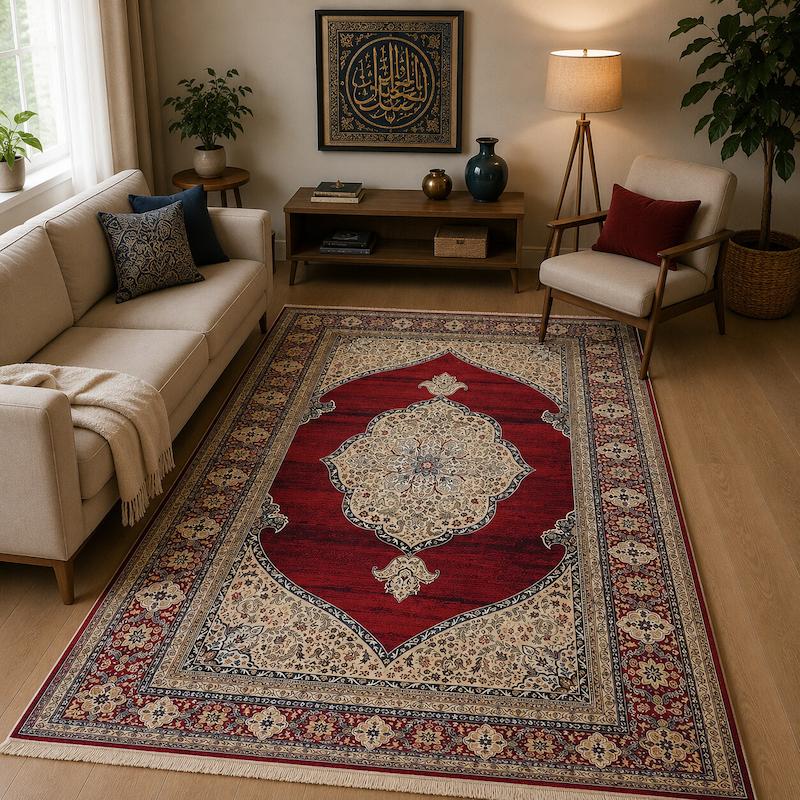 فرشینه طرح ابریشم ترک ۶ متری ۱۸۰×۲۸۰