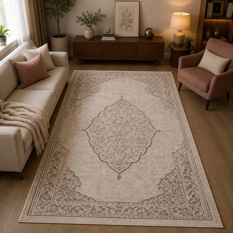 فرشینه طرح ابریشم ترک ۶ متری