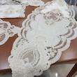 رومیزی دانتل مخمل الیزه ترک ۵ تکه کار شده