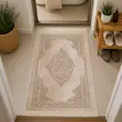 پادری مستطیل طرح ابریشم ترک ۵۰×۸۰