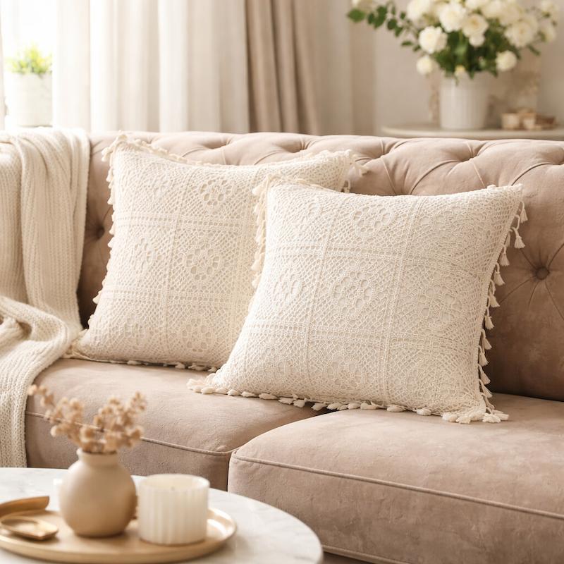 رویه کوسن مکرومه