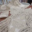 رومیزی دانتل مخمل الیزه ترک ۵ تکه جاسمین