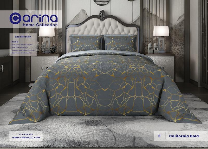 روتختی دونفره کارینا ماربل گلد ۷ تیکه کد ۶