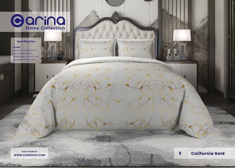 روتختی دونفره کارینا ماربل گلد ۷ تیکه کد ۵