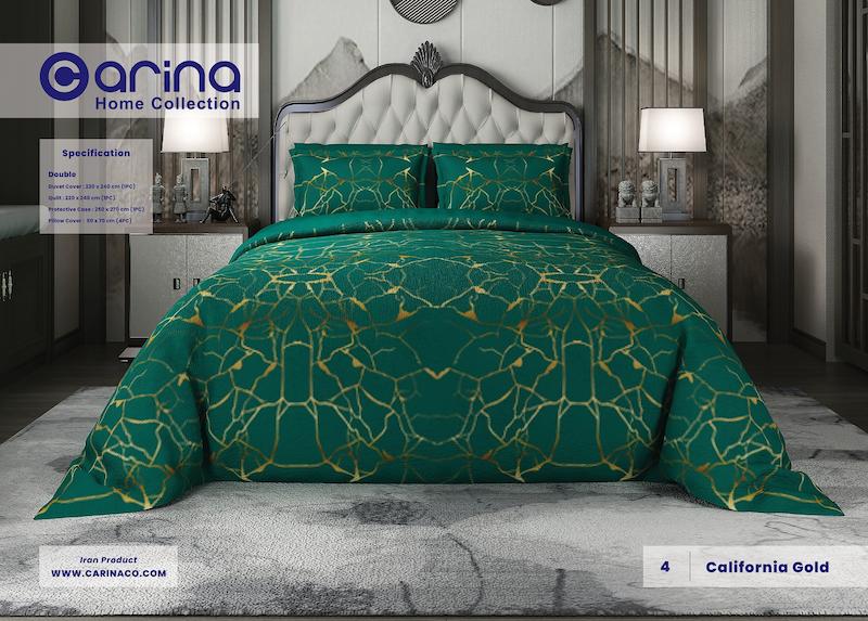 روتختی دونفره کارینا ماربل گلد ۷ تیکه کد ۴