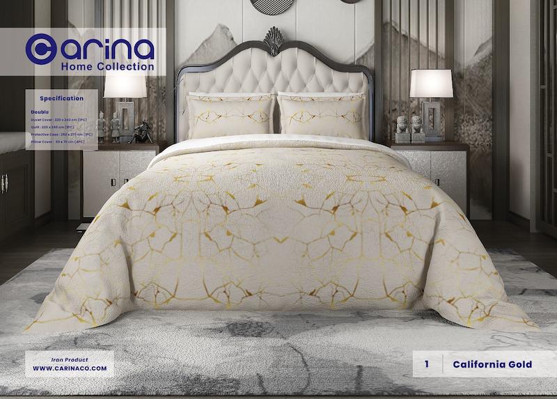 روتختی دونفره کارینا ماربل گلد ۷ تیکه کد ۱