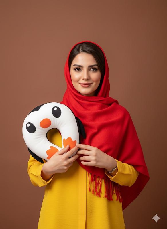 بالش گردنی عروسکی پنگوین