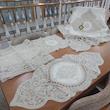 رومیزی دانتل مخمل الیزه ترک ۵ تکه مدل جاسمین