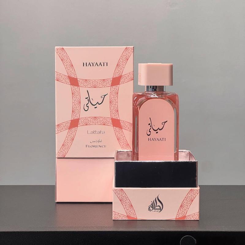 عطر ادکلن لطافه حیاتی فلورنس (صورتی) | Lattafa Hayaati Florence