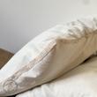 کاور کوسن قلاب بافی شده کرمی