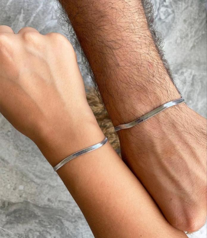 دستبند هرینگبون نقره