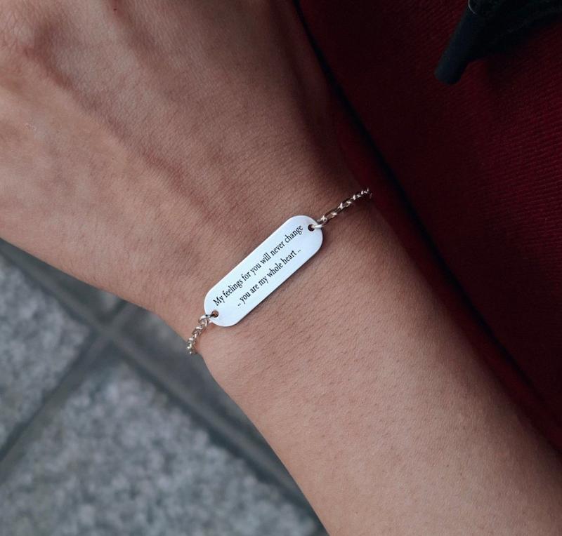 دستبند پلاک و زنجیر 