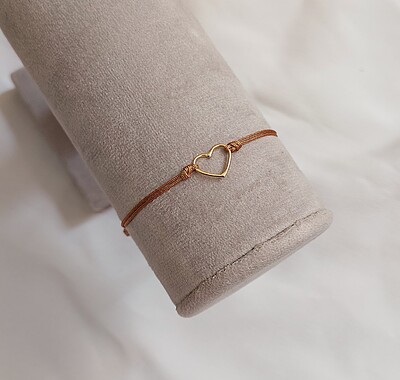 دستبند طلا مدل قلب کوچک
