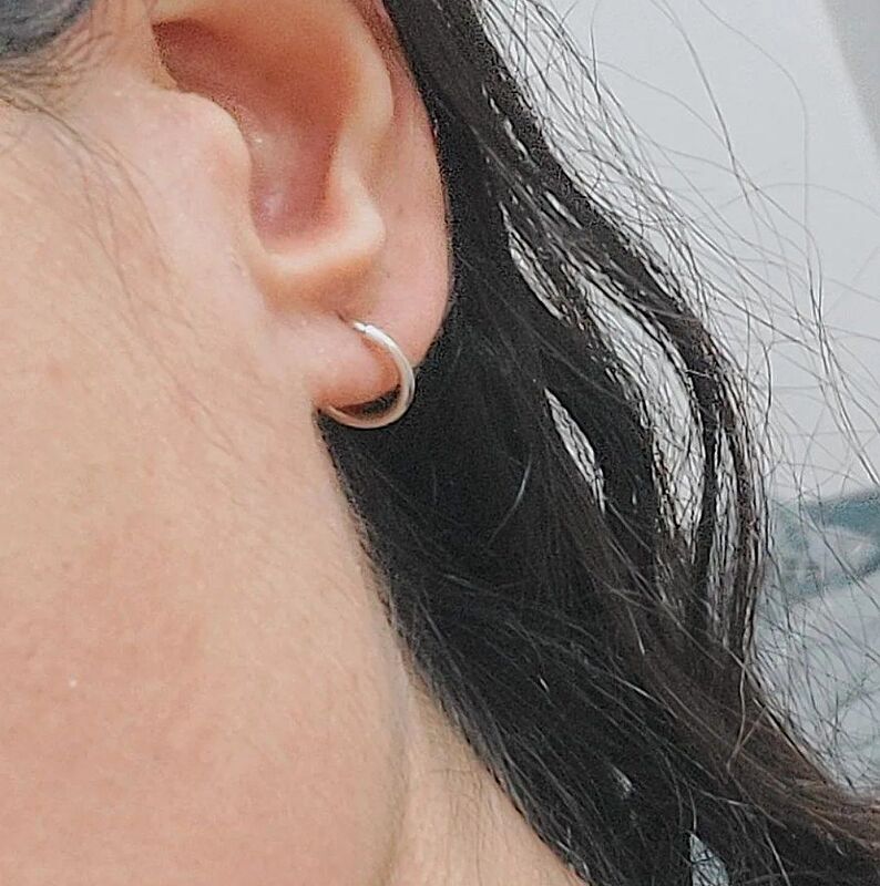 گوشواره نقره حلقه ای زنانه و مردانه 