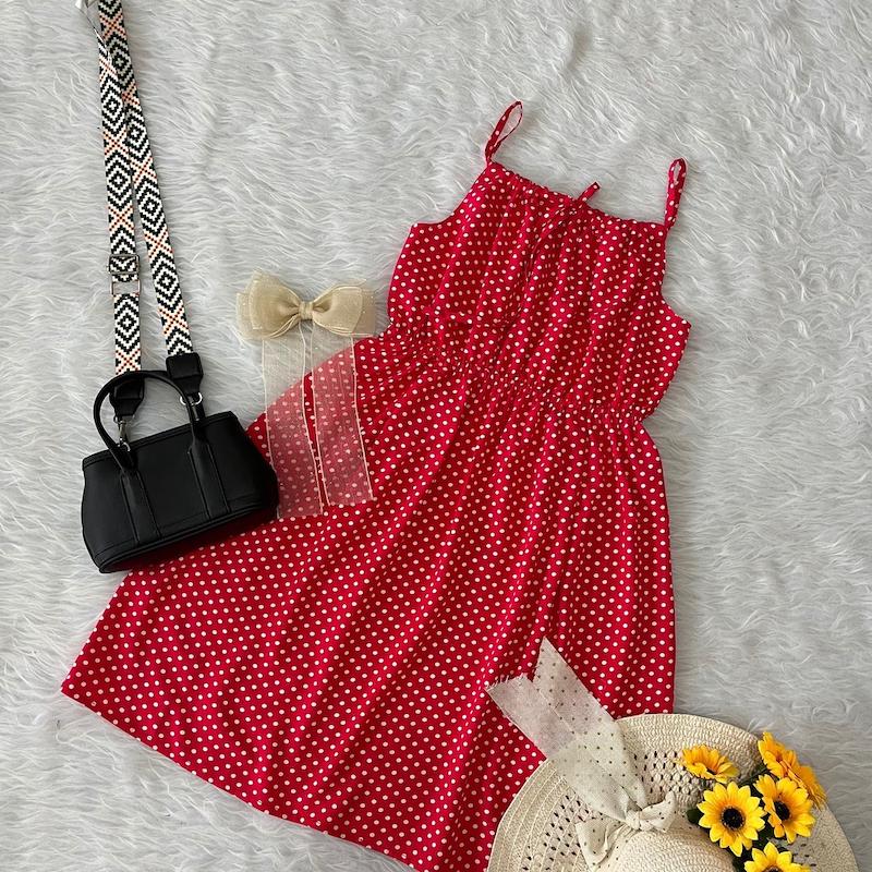 پیراهن زنانه کوتاه بندی سرخابی 