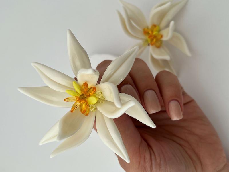 گوشواره گل پاییزی 