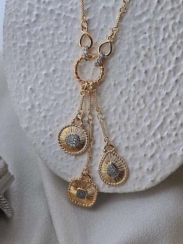 گردنبند سه آویز زنانه 