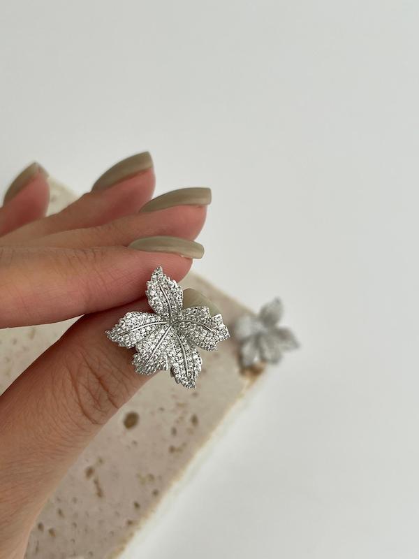 گوشواره برگ جواهری 
