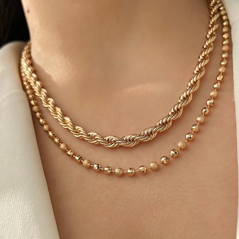 گردنبند طنابی ۶ میل ۴۵ سانت 
