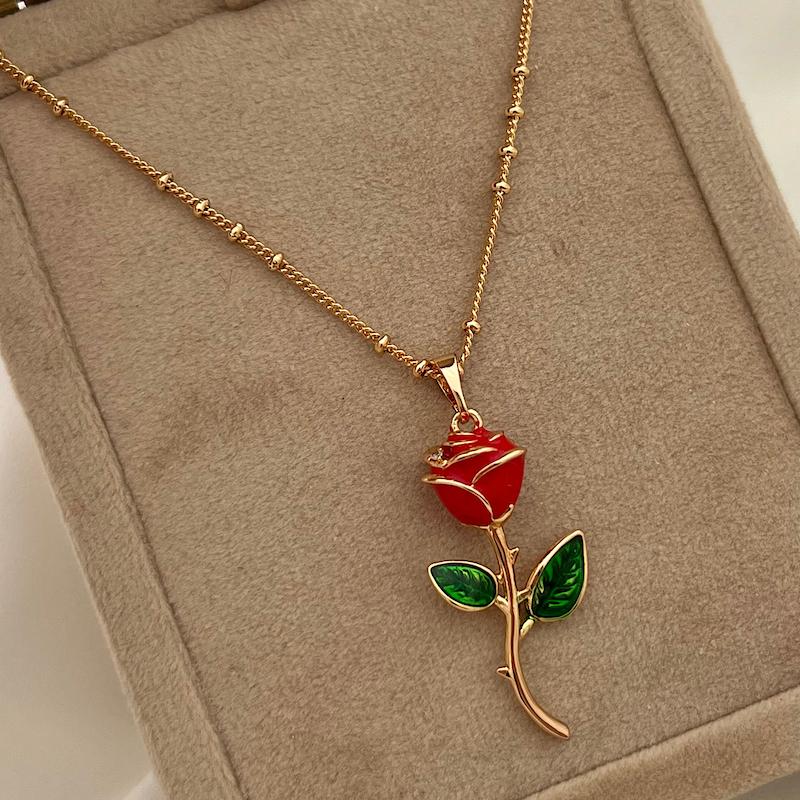 گردنبند گل رز ژوپینگ