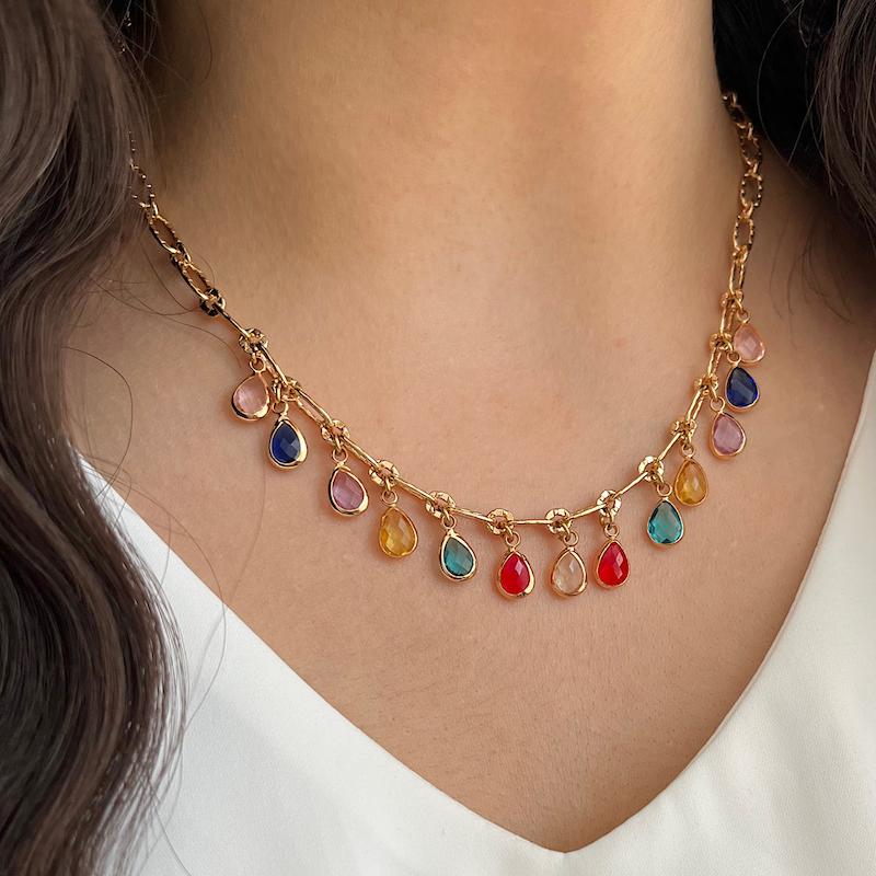 گردنبند آبشار رنگین کمان ژوپینگ