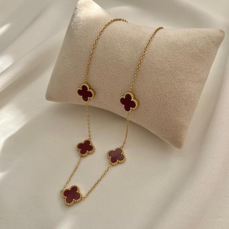 گردنبند پنج گل کد 006