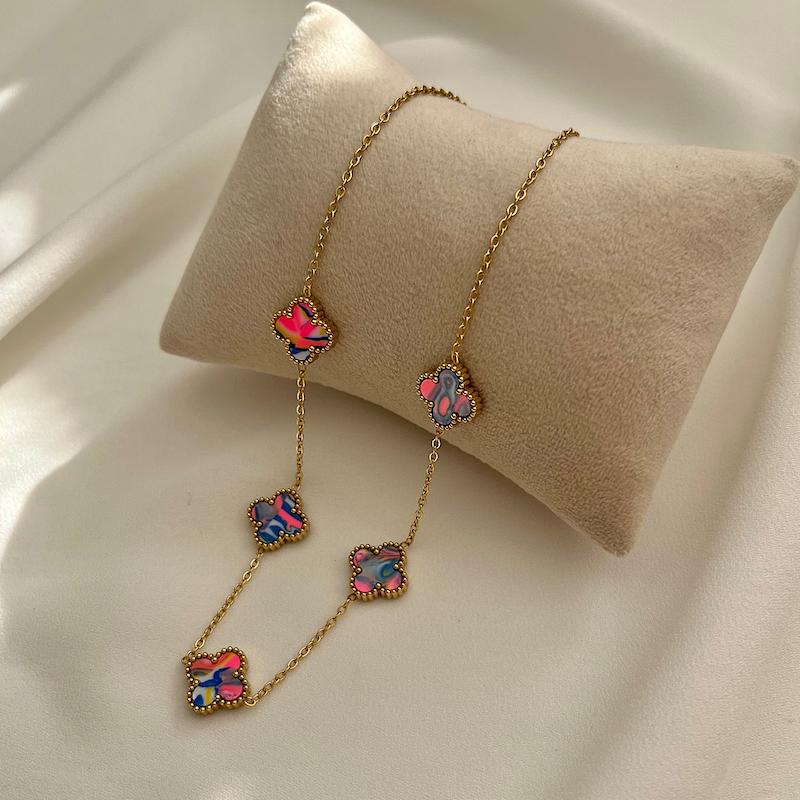 گردنبند پنج گل کد 007